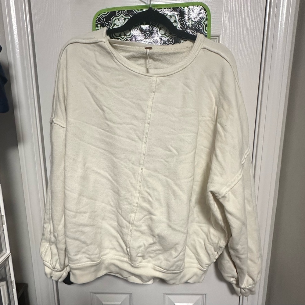 Free people open back sweatshirt